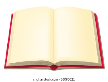 Open Book Blank Pages Vector Illustration Stock Vector (royalty Free 