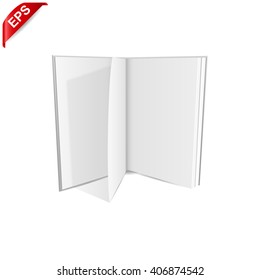 open book blank, vector mock up open book, isolated mockup opened book