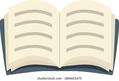 Open book. Blue cover. Hobby and rest with paper with pages.
