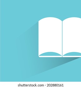 Open Book, Blue Shadow And Flat Theme