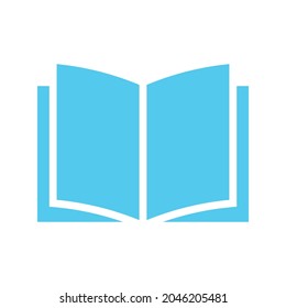 Open Book blue vector icon
