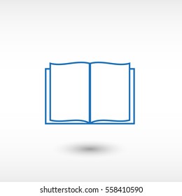 Open book -  blue vector icon