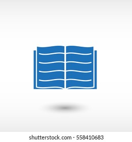 Open book -  blue vector icon