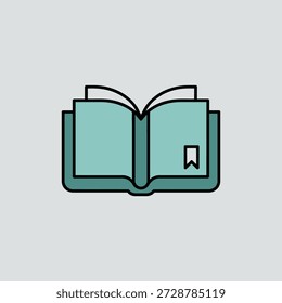 open book with bookmark icon