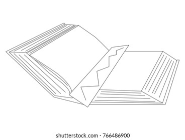 Open Book Bookmark Inside Stock Vector (Royalty Free) 766486900 ...