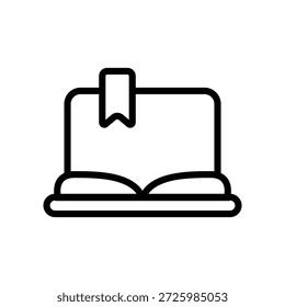 abrir livro ícone de linha de indicador símbolo de leitura mínima