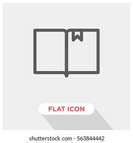 open book with bookmark vector icon