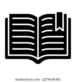 An open book with bookmark vector, trendy and modern style
