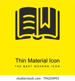 Open book bright yellow material minimal icon or logo design