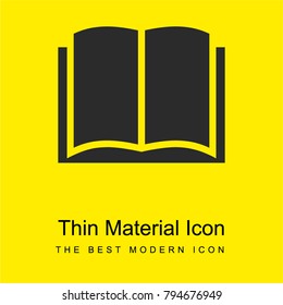 Open book bright yellow material minimal icon or logo design
