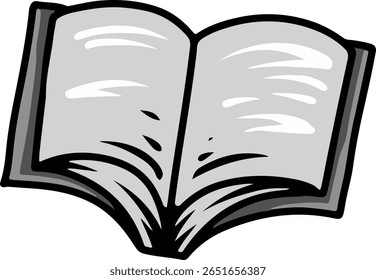 Ilustração Simples do Desenho Animado de Livro Aberto
