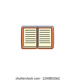 Open book clip art template. Business and education concept icon. Vector illustration design eps10
