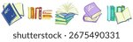 Open Book Clipart Bundle – Hand Drawn Illustrated Books for Education, School, Reading and Learning Projects