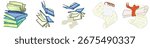Open Book Clipart Bundle – Hand Drawn Illustrated Books for Education, School, Reading and Learning Projects
