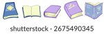 Open Book Clipart Bundle – Hand Drawn Illustrated Books for Education, School, Reading and Learning Projects