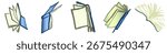 Open Book Clipart Bundle – Hand Drawn Illustrated Books for Education, School, Reading and Learning Projects