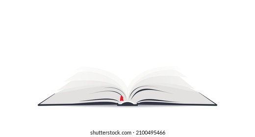 Open book close up simple illustration