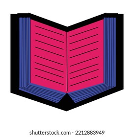Open book color design. vector graphic design icons and symbols for logo design and stationery and print media and etc.