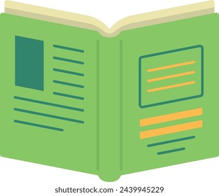 Open book color icon. Library symbol. Reading symbol