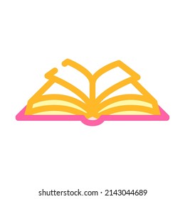 open book color icon vector. open book sign. isolated symbol illustration