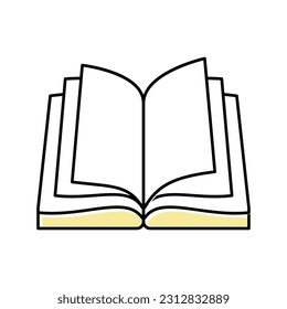 open book color icon vector. open book sign. isolated symbol illustration