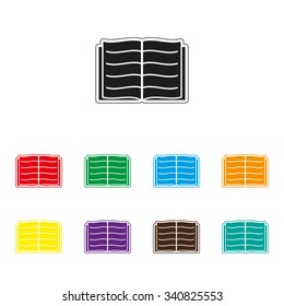 Open book - color vector icon