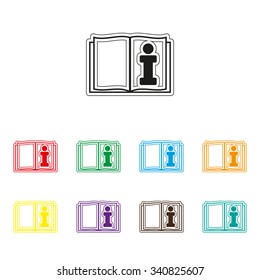 Open book - color vector icon