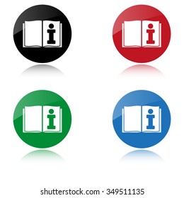 Open book - color vector icon