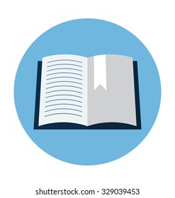 
Open Book Colored Vector Illustration
