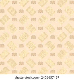 Open Book colorful repeating trendy pattern vector illustration background