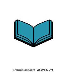 Open book coloring PNG illustration