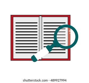 open book and computer  icon 