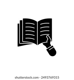 open book concept line icon. Simple element illustration. open book concept outline symbol design.