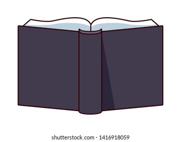 open book cover view icon cartoon isolated vector illustration graphic design