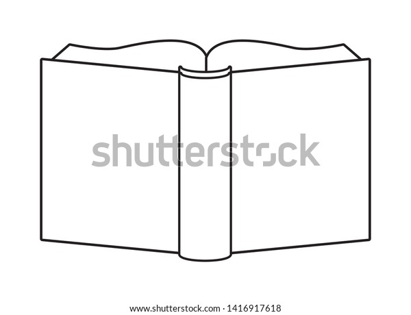 Open Book Cover View Icon Cartoon Stock Vector (Royalty Free ...