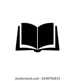 Open book with curved pages on surface