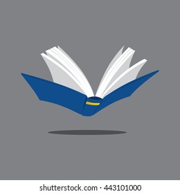 open book dark blue