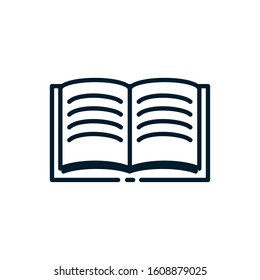 open book design, Education literature read library school university information learning and text theme Vector illustration