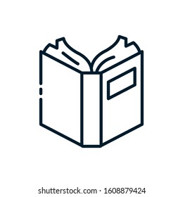 open book design, Education literature read library school university information learning and text theme Vector illustration