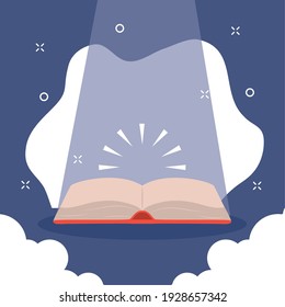 open book design, Education literature and read theme Vector illustration