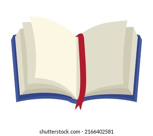 offenes Buchdesign auf Weiß
