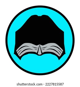 The open book design is suitable for logos, icons, stickers and others