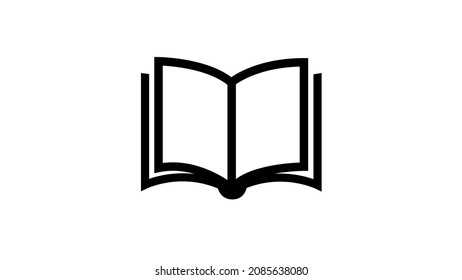 Icono de vector de diseño de libro abierto
