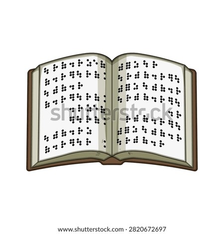 Open book displaying a system of raised dots, offering tactile reading for people with visual impairments and symbolizing accessibility, education, and inclusivity for diverse communities