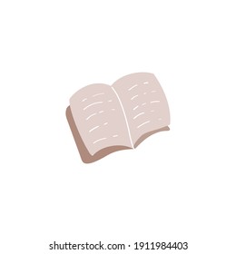 Öffnen Sie das Symbol für das Doodle-Buch. handgezeichnete Vektorgrafik