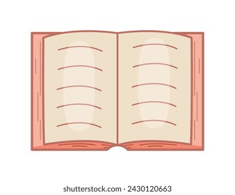 An open book doodle icon. Vector illustration on a white background.