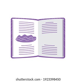 open book education academic vector illustration cartoon icon isolated style
