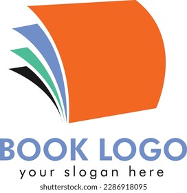  Open Book Education Flat Line Vector Logo Design. Book logo design. Letter Initial B Book Logo Design Template