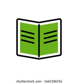 Open book for education icon 