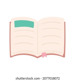 plano de icono de educación de libros abiertos